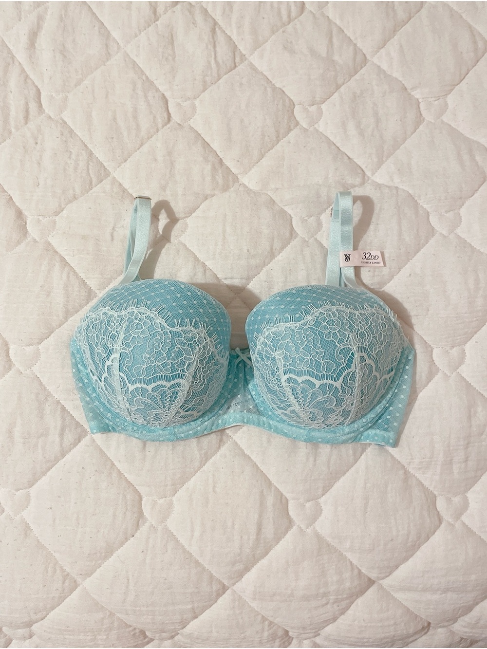 ྀིྀིྀིྀིྀི victoria’s secret dream angels lightly lined demi bra teal blue